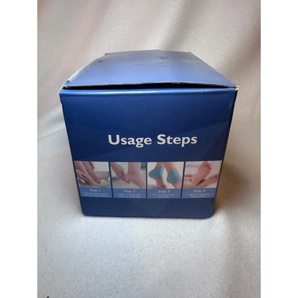 Teawoo Moisturizing Heel Socks Cracked Heel‎ Relief Repair 6 Pairs Hydrating Gel